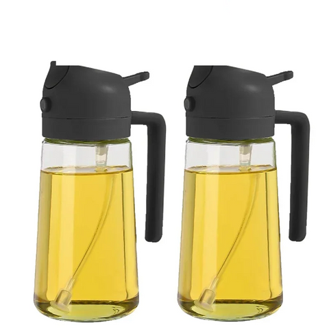 2 in 1 Glass Oil Sprayer And Dispenser