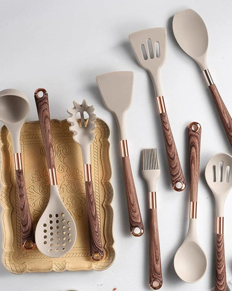 Non-Stick Wooden Kitchen Utensil Set