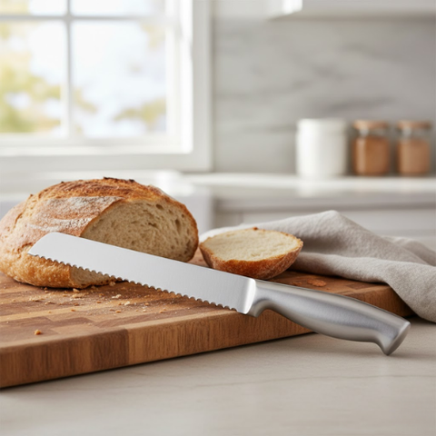Stainless Steel Serrated Bread Knife