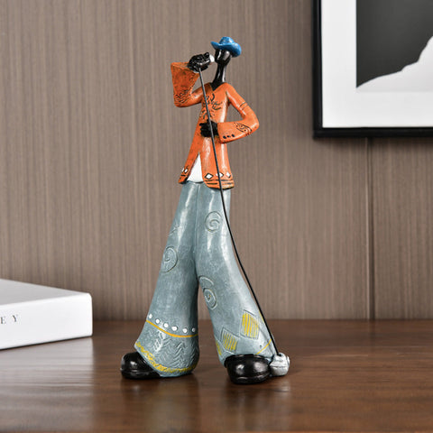 Resin Jazz Band Figurine - Vintage Music Decor Statue