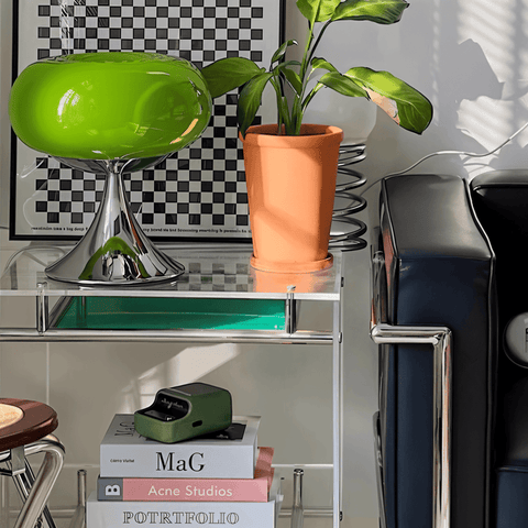 Apple LED Lamp – Curvy Macaron Glass Table Lamp