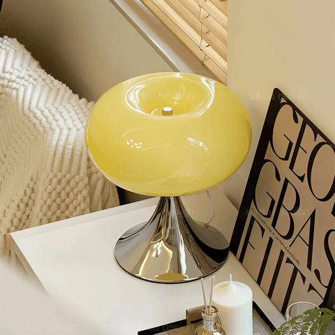 Apple LED Lamp – Curvy Macaron Glass Table Lamp