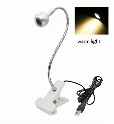 ClipNGlow Desk Lamp – 360° Rotatable, USB-Powered, Flexible Reading & Study Light