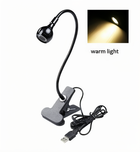 ClipNGlow Desk Lamp – 360° Rotatable, USB-Powered, Flexible Reading & Study Light