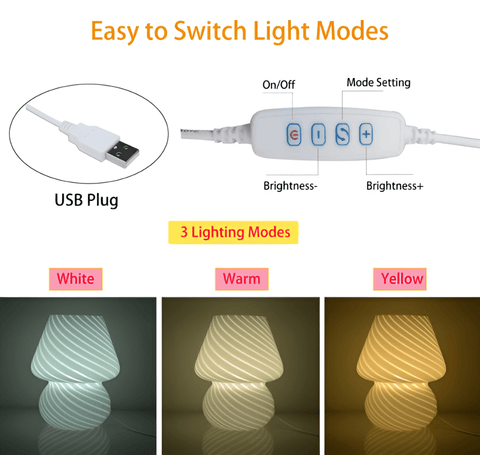 Striped Glow – Handblown Striped Glass Table Lamp