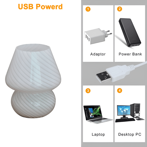 Striped Glow – Handblown Striped Glass Table Lamp