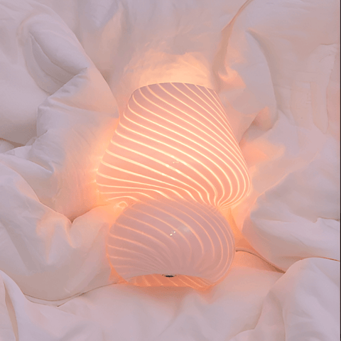 Striped Glow – Handblown Striped Glass Table Lamp