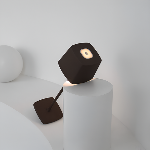 Quadro Table Lamp – Square Dimmable Rechargeable LED with Touch Control