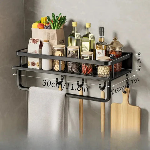 Elegant Wall Shelf for Kitchen Organization