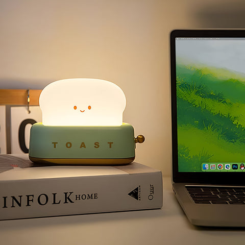 TinyToast Table Lamp – Portable Toaster-Inspired Dimmable LED Night Light