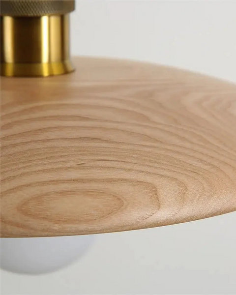 Halvora Pendant Light – Slim Wooden Shade in Japandi Zen Style