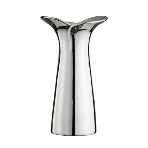 SilverLuxe Modern Geometric Ceramic Flower Vase
