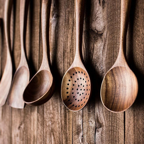 Teak Wood Kitchen Utensil Set | Taavita